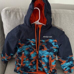 Winter Fun Kids winter Jacket - Blue and Orange